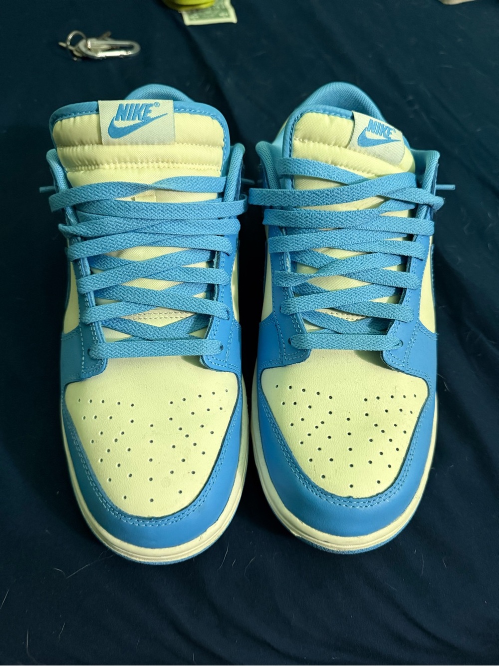 Nike Low-Top Sneakers in Blue and Cream